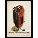 High heels mean accidents!; Oil, wipe it up. . . (Poster)
