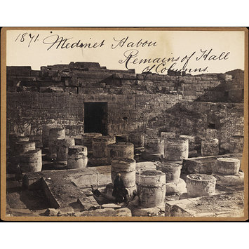 Photograph - Medinet Habou. Remains of Hall of Columns Photograph - Medinet Habou. Remains of Hall of Columns
