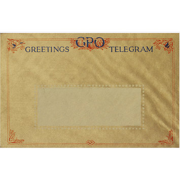Print - Envelope, third British general greetings telegram Print - Envelope, third British general greetings telegram