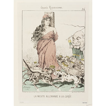 Print - La Meute Allemande A La Curée; Croquis Republicans Print - La Meute Allemande A La Curée; Croquis Republicans