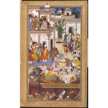 Painting - The Submission of the rebel brothers Ali Quli and Bahadur Khan Painting - The Submission of the rebel brothers Ali Quli and Bahadur Khan