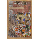 Akbar's adventures with the elephant Hawa'i (Painting)