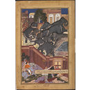 Painting - Captured Elephants Being Driven into the Fort of Bayanwan Painting - Captured Elephants Being Driven into the Fort of Bayanwan