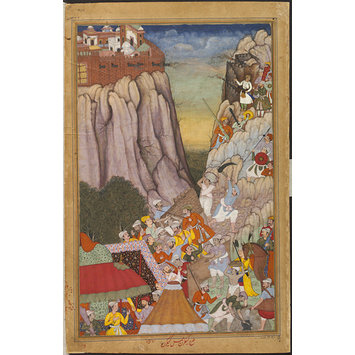 Painting - Akbar directing the attack against Rai Surjan Hada at Ranthambhor Fort