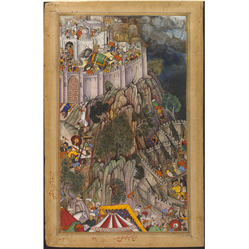 Painting - Akbar's forces besieging Rai Surjan Hada's fort of Ranthambhor