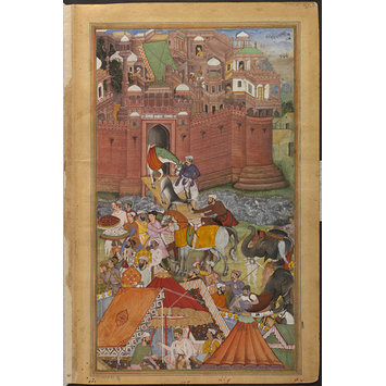 Painting - Akbar Receives Trophies of War from Asaf Khan Painting - Akbar Receives Trophies of War from Asaf Khan