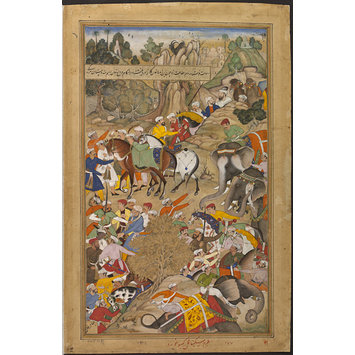 Painting - The Wounding of Khan Kilan by Rajputs Painting - The Wounding of Khan Kilan by Rajputs