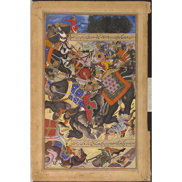 Painting - The War Elephants Citranand and Udiya Collide in Battle Painting - The War Elephants Citranand and Udiya Collide in Battle