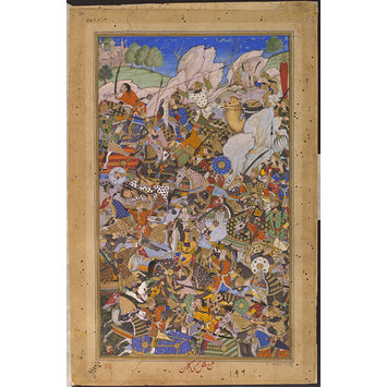 Painting - The Battle Preceding the Capture of the Fort at Bundi, Rajasthan, in 1577 Painting - The Battle Preceding the Capture of the Fort at Bundi, Rajasthan, in 1577