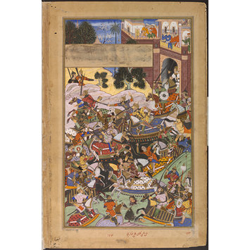 Painting - Mirza Ibrahim Husain Hunting, and his Defeat by the Imperial Troops Painting - Mirza Ibrahim Husain Hunting, and his Defeat by the Imperial Troops