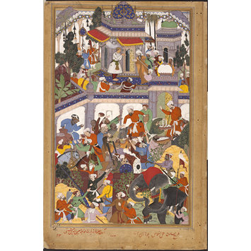 Painting - Akbar visits the tomb of Khwajah Mu'in ad-Din Chishti at Ajmer