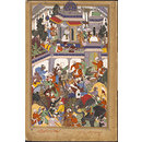 Akbar visits the tomb of Khwajah Mu'in ad-Din Chishti at Ajmer (Painting)