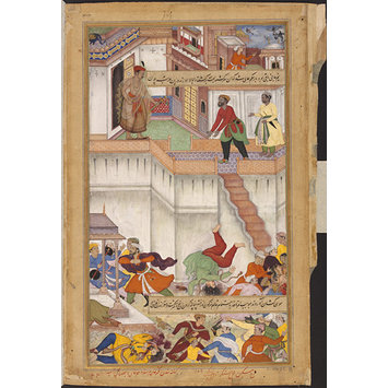 Painting - Akbar Orders the Punishment of his Foster Brother Adham Khan Painting - Akbar Orders the Punishment of his Foster Brother Adham Khan