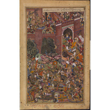Painting - The Defeat of Baz Bahadur of Malwa by the Imperial Mughal Troops Painting - The Defeat of Baz Bahadur of Malwa by the Imperial Mughal Troops