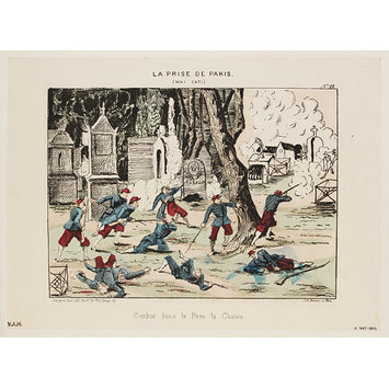 Print - La Prise De Paris; Combat dans le Père la Chaise Print - La Prise De Paris; Combat dans le Père la Chaise