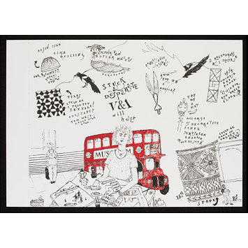 Drawing - Contribution to V&A's 150th anniversary album; Stuck & Desperate V&A will help Drawing - Contribution to V&A's 150th anniversary album; Stuck & Desperate V&A will help