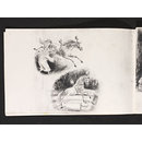 Circus tamer with horses (Drawing)