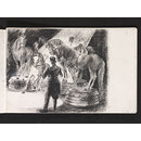 Drawing - Circus tamer with horses