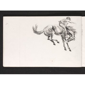 Drawing - Bucking horse