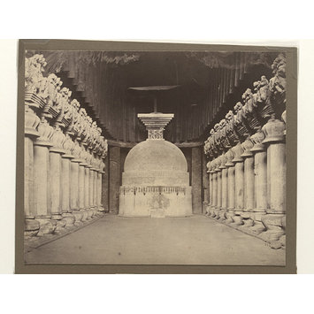 Photograph - Interior of the Great Chaitya Hall at Karle Photograph - Interior of the Great Chaitya Hall at Karle