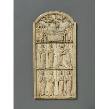 Panel - The Dormition of the Virgin. and Saints