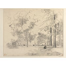 A Corner in the Park, Aix-les-Bains : Morning (Drawing)
