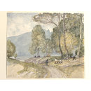 Cutting Timber, Aix-les-Bains (Watercolour)