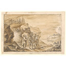 Drawing - Prince Arthur educated by Timon and Merlin