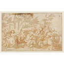 Drawing - The Fight between the Lapiths and Centaurs