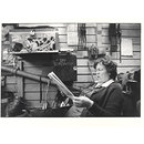 Photograph - Millworker on lunch break at Moderna blanket factory at Mytholmroyd, West Yorkshier Photograph - Millworker on lunch break at Moderna blanket factory at Mytholmroyd, West Yorkshier