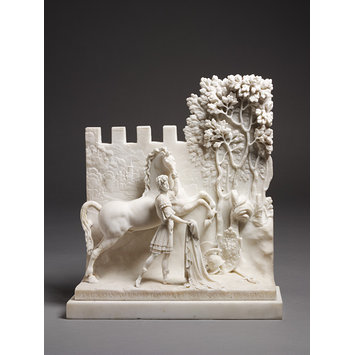 Relief - Youth Leading a Rearing Horse; Alexander and Bucephalus