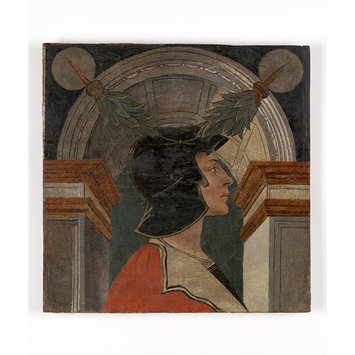 Tempera on spruce - Male Profile Bust