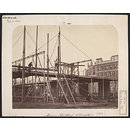 Exterior view of the South Kensington Museum (the 'Brompton Boilers') under construction, looking north east (Photograph) Exterior view of the South Kensington Museum (the 'Brompton Boilers') under construction, looking north east (Photograph)