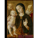 The Virgin and Child with Two Saints (Oil painting and frame)