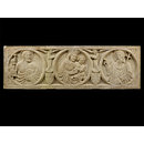 Section of a sarcophagus - Virgin and Child between Saints James and John the Baptist Section of a sarcophagus - Virgin and Child between Saints James and John the Baptist