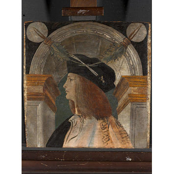 Tempera on spruce - Male Profile Bust