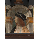 Tempera on spruce - Male Profile Bust