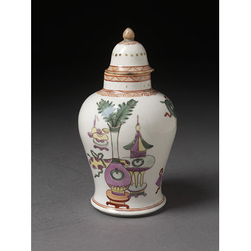 Tea canister and cover Tea canister and cover