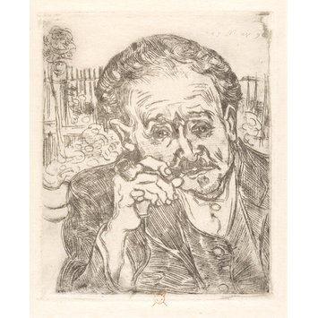 Print - L'Homme à la Pipe; Portrait of Dr. Paul Gachet Print - L'Homme à la Pipe; Portrait of Dr. Paul Gachet