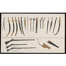 A collection of weapons (Watercolour)