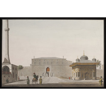 Watercolour - Bab-i-Hümayün (Imperial Gate) to Topkapi Sarayi, with the Fountain of Sultan Ahmet III Watercolour - Bab-i-Hümayün (Imperial Gate) to Topkapi Sarayi, with the Fountain of Sultan Ahmet III