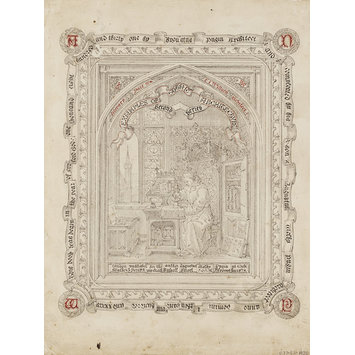 Design - Design for the frontispiece of the second volume of 'Examples of Gothic Architecture'