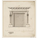 Design for a chimney-piece with a dentilled cornice (Design)