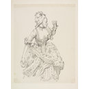 woman in eitghteenth century dress and masque (Drawing) woman in eitghteenth century dress and masque (Drawing)