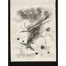 A Spitfire and parachute (Drawing)