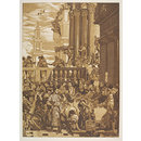 Print - The Marriage in Cana; Titiani Vecelii, Pauli Caliarii, Jacobi Robusti, et Jacobi de Ponte, opera selectiora a Joanne Baptista Jackson Anglo, ligno cœlata, et coloribus adumbrata
