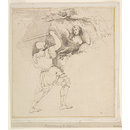 Perseus Destroying the Harpies (Drawing)