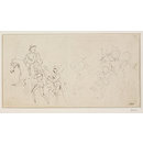 Drawing - Bothwell meeting Mary, Queen of Scots, seizes and conducts her a prisoner to Dunbar