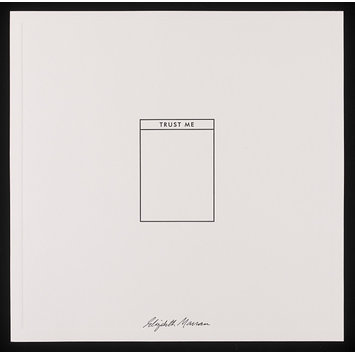Print - Title page for the edition of 20 prints entitled 'Trust Me'