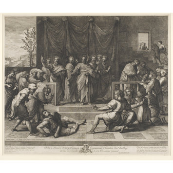 Print - The Death of Ananias; Raphael Cartoons